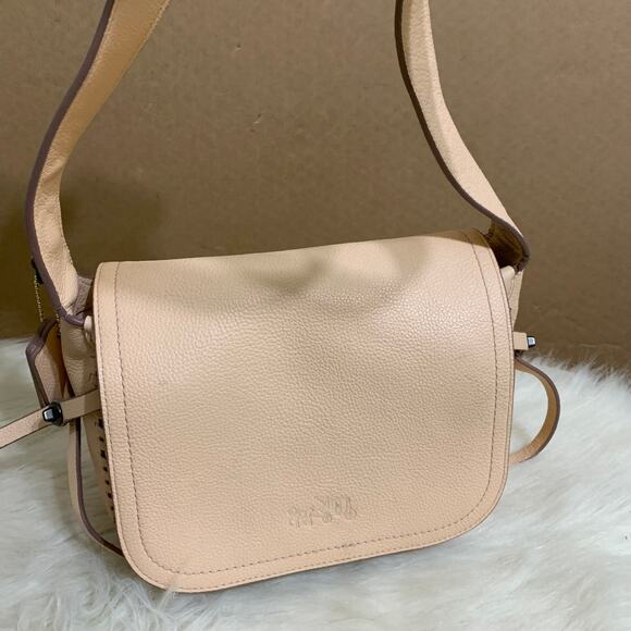 COACH DAKOTAH Apricot Leather Small Whipstitched Flap Saddle Crossbody 34397 - Picture 3 of 15